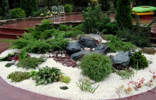 Градински композиции кръгово преглед: цветни градини и лехи